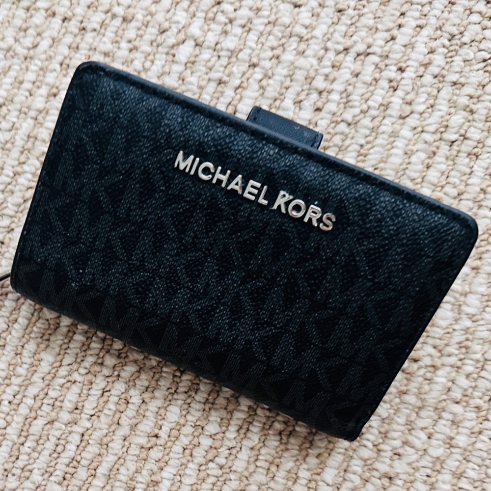 Michael Kors Black and Pink Wallet
